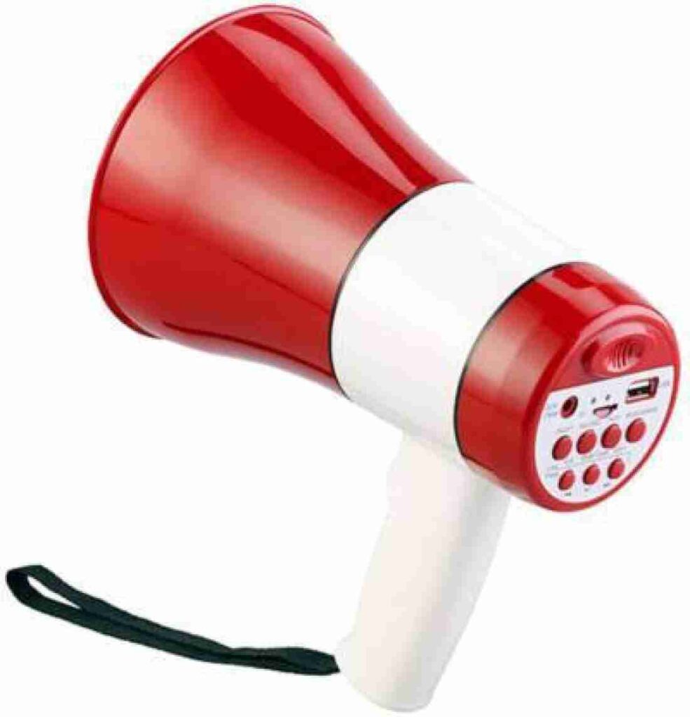 AMRIT AUDIO RECHARGEABLE HANDHELD MEGAPHONE INBUILT USB, RECORDING AND ...
