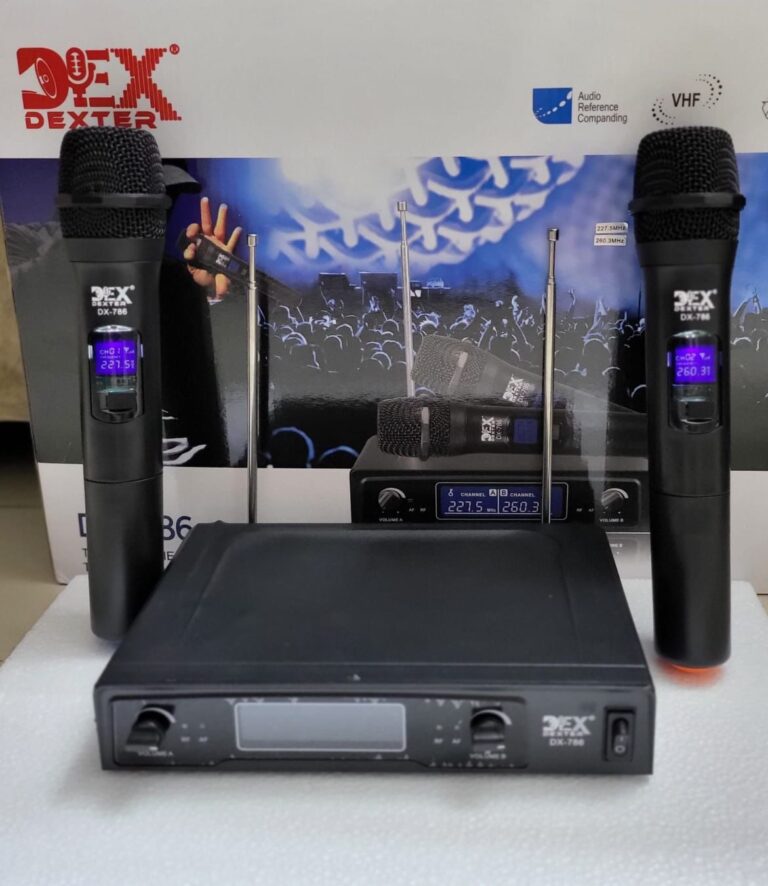 AMRIT AUDIO DEX 786 VHF SERIES DUAL HANDHELD DIGITAL WIRELESS MICROPHONE WITH DIGITAL RECIEVER 